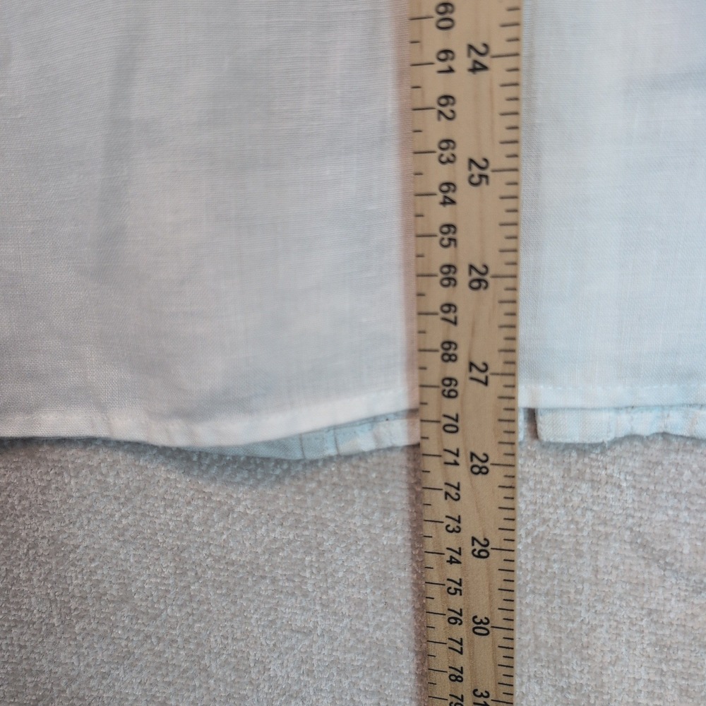 Soft Surroundings White 100% Linen Pintuck Tunic Top Wmns PM Office Cottagecore - Picture 9 of 11